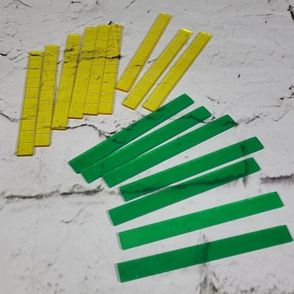 Algebra Tiles Educational Math Helpers Counters Base Tens Large Loose Lot